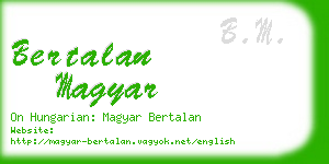 bertalan magyar business card